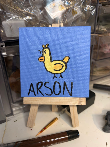Arson Chickan  Mini Painting 3"x3"