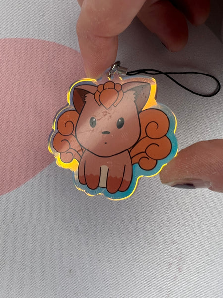 Holographic Vulpix Keychain