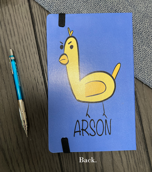 Arson Chicken A5 Leatherette Lined Page Notebook