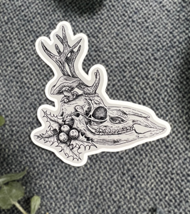 Deer Skull Sticker