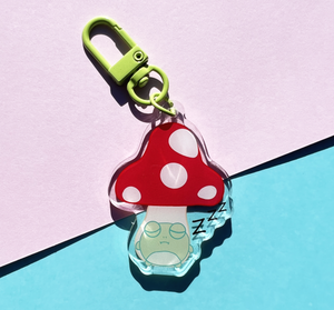 Frog Sleeping Acrylic Keychain