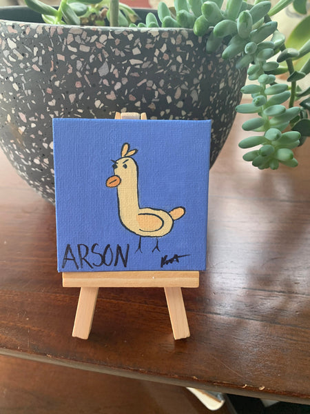 Arson Chickan  Mini Painting 3"x3"
