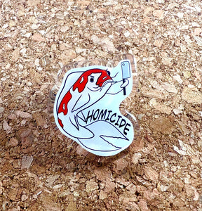 Homicide Koi Fish Acrylic Pin